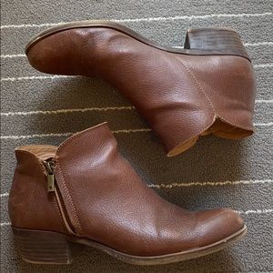 Lucky Brand brown leather ankle booties